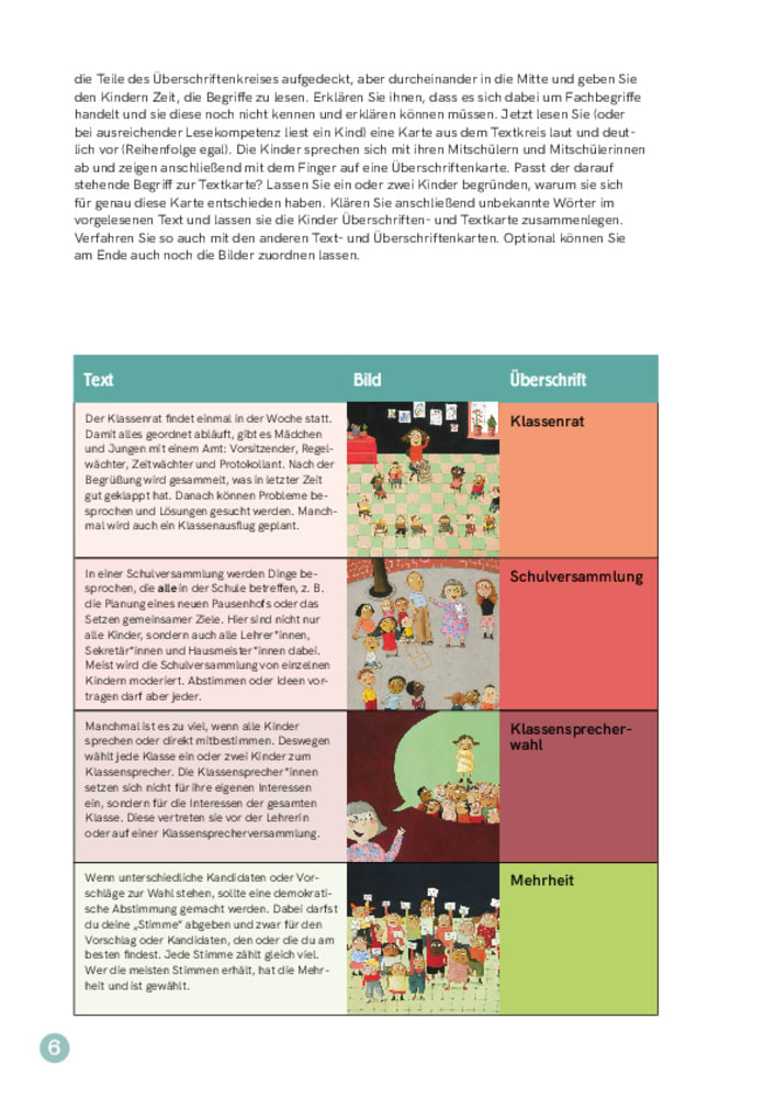 So geht Demokratie! Legekreis für die Grundschule in 10 Bildern