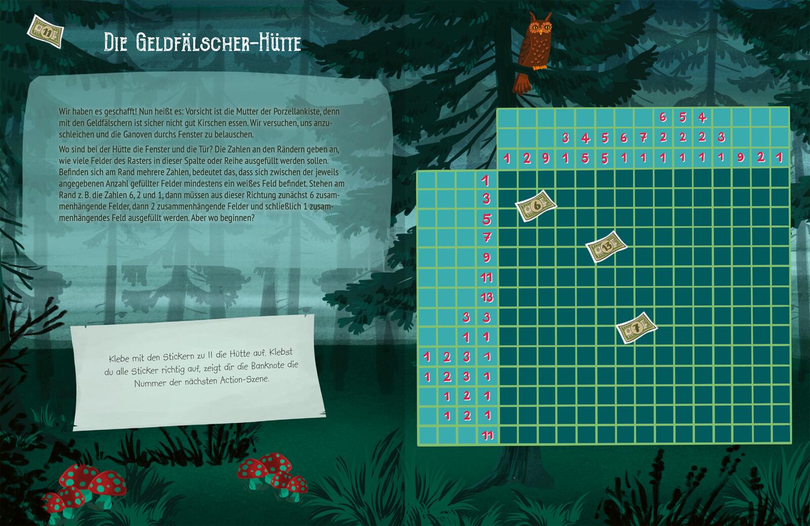 Escape-Stickerbuch – Die Hütte im Wald
