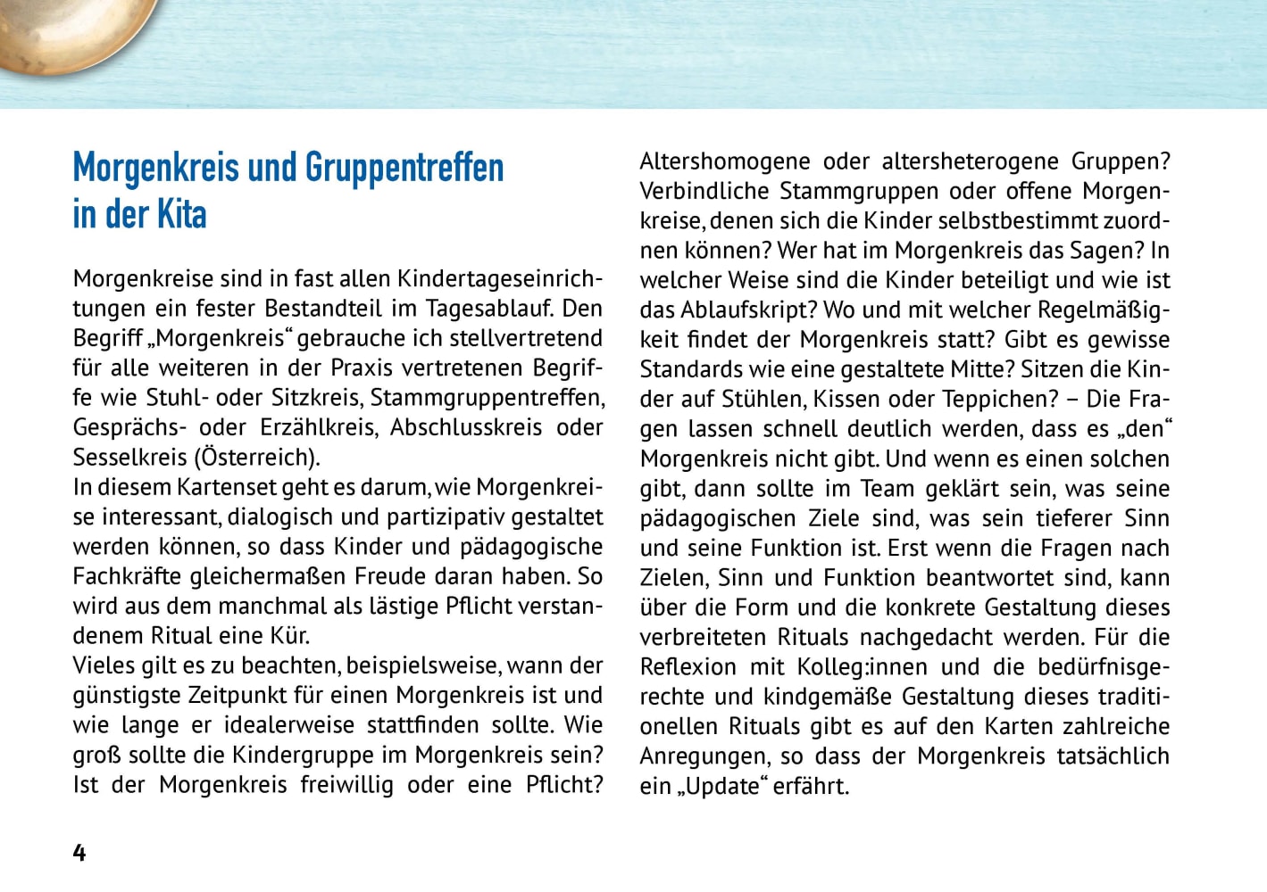 Morgenkreis-Update: Das bewährte Kita-Ritual partizipativ weiterentwickeln