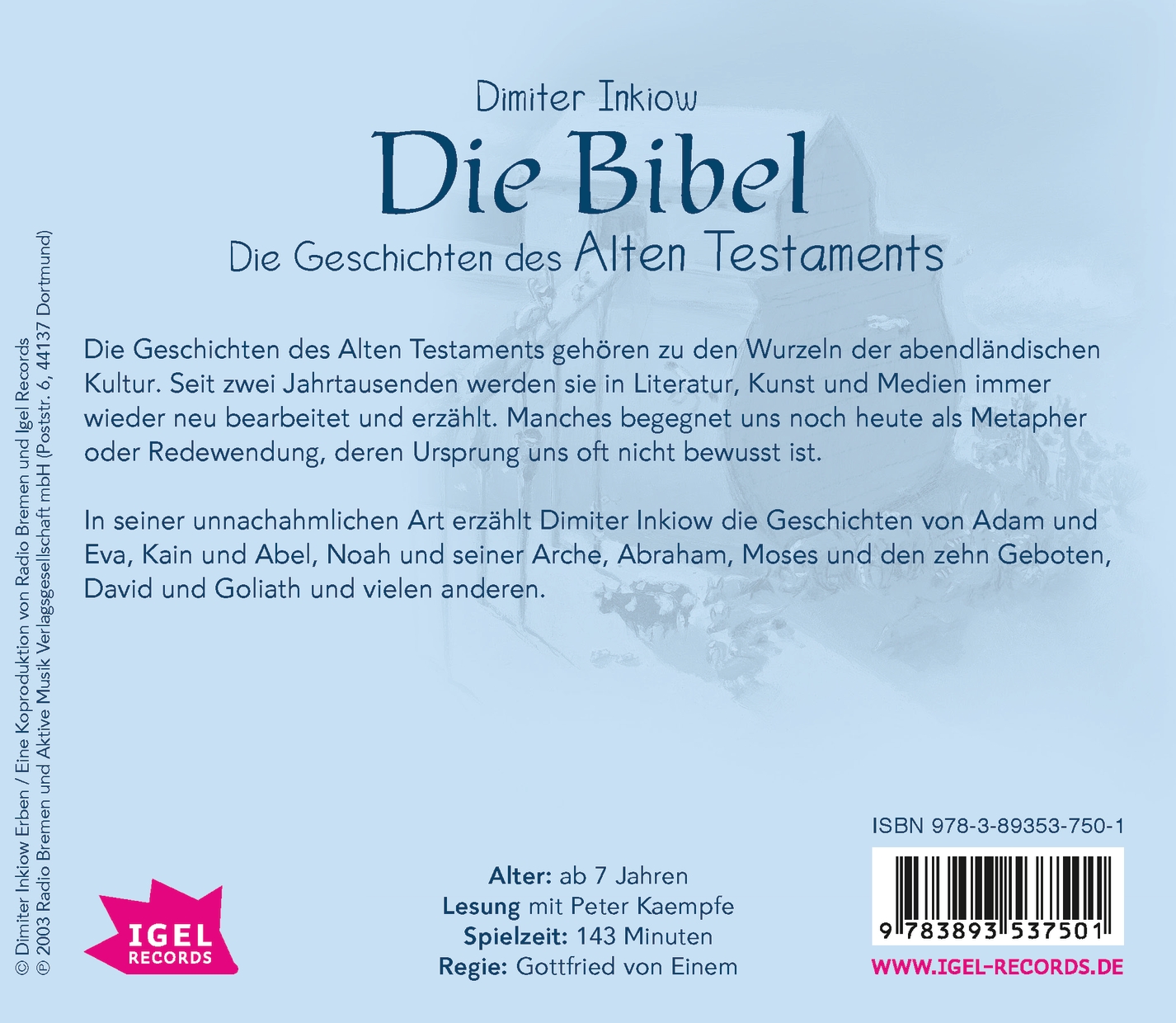 Die Bibel. Die Geschichten des Alten Testaments (Audio-CD)