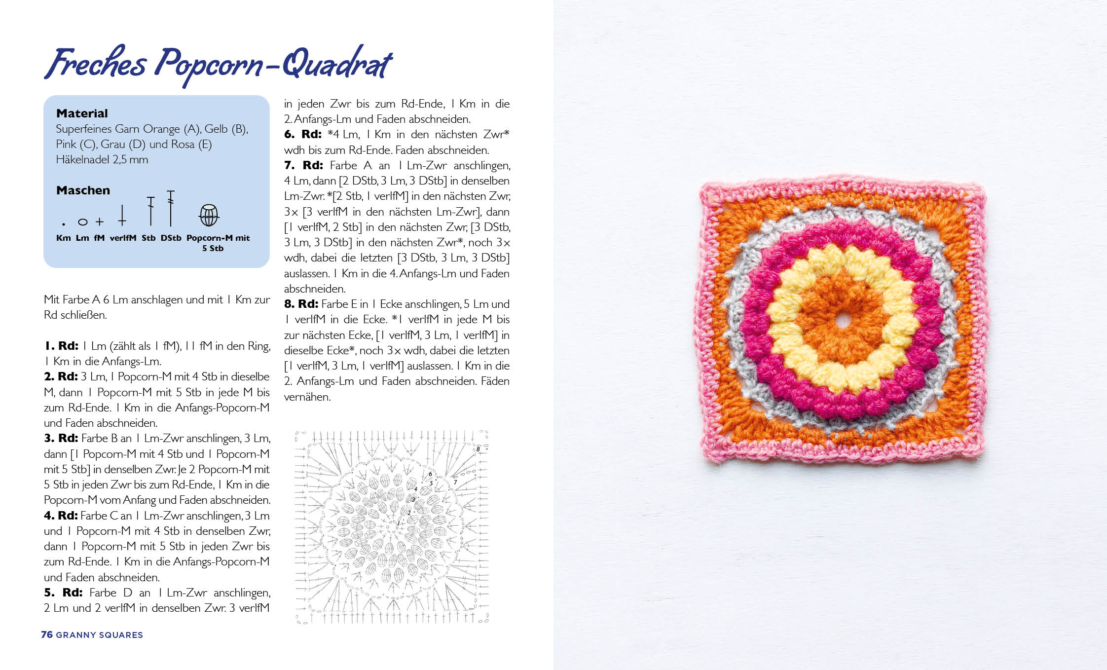 Musterbibel Granny Squares: Blumenzauber