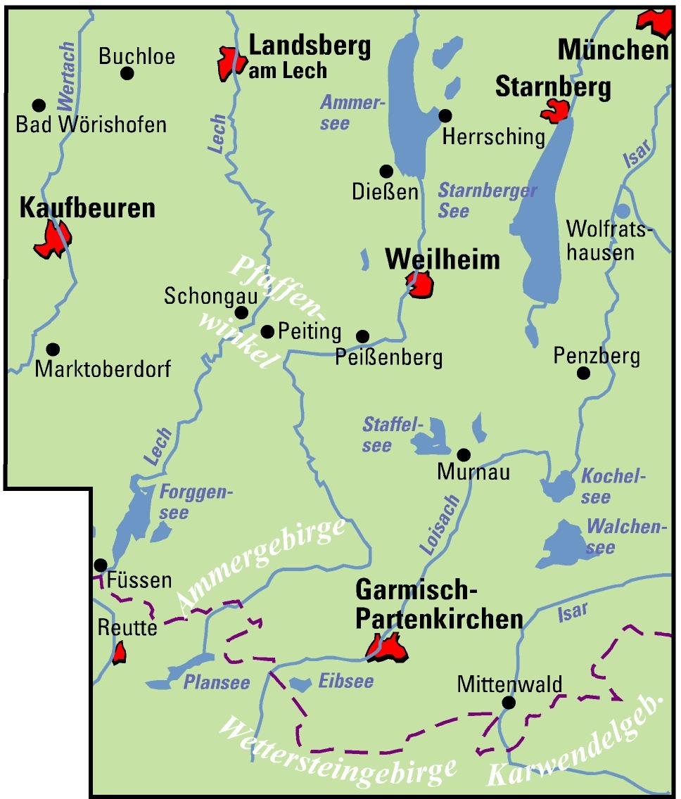 ADFC-Regionalkarte Bayerische Seen, 1:75.000, reiß- und wetterfest, mit kostenlosem GPS-Download der Touren via BVA-website oder Karten-App