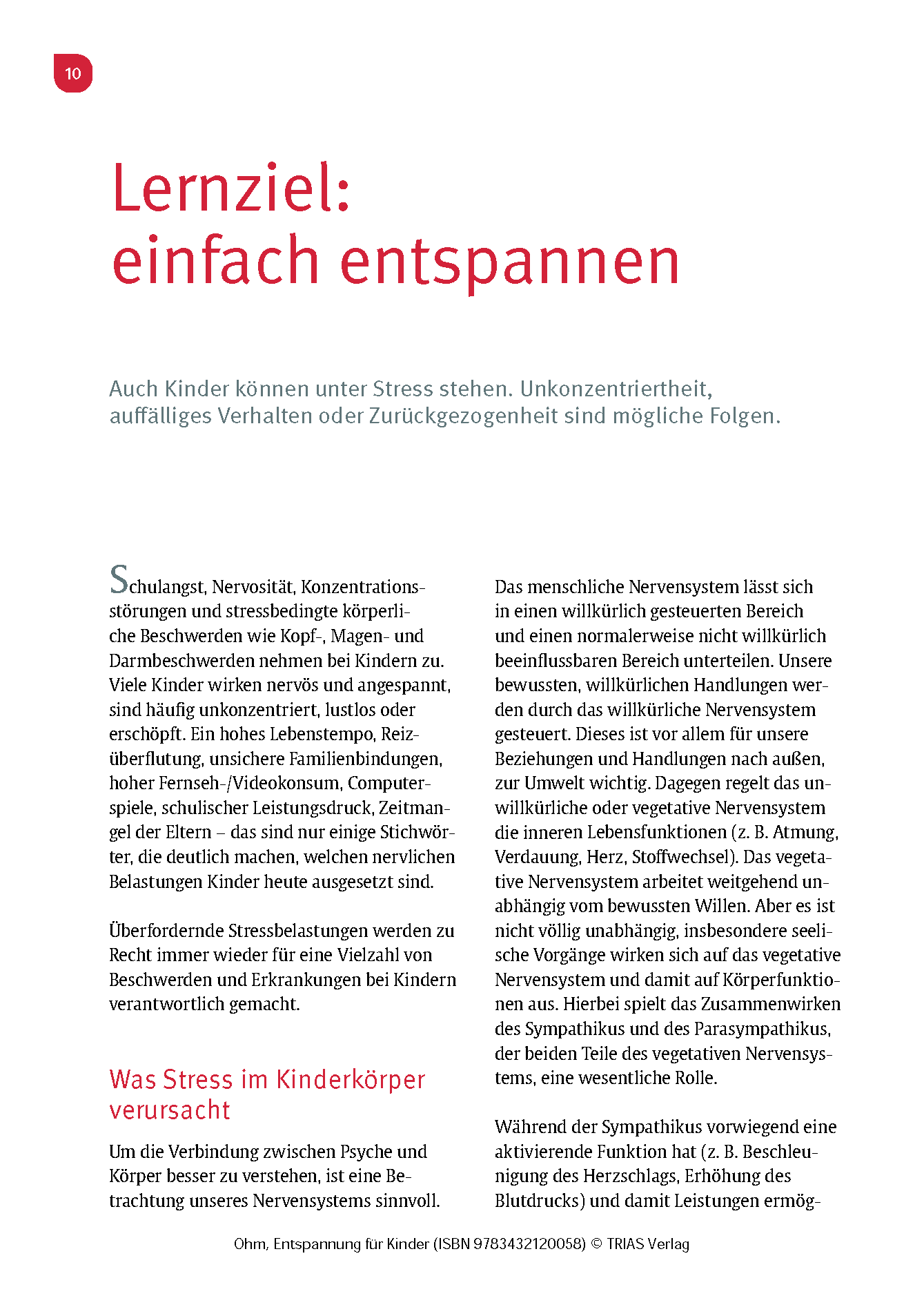 Entspannung für Kinder