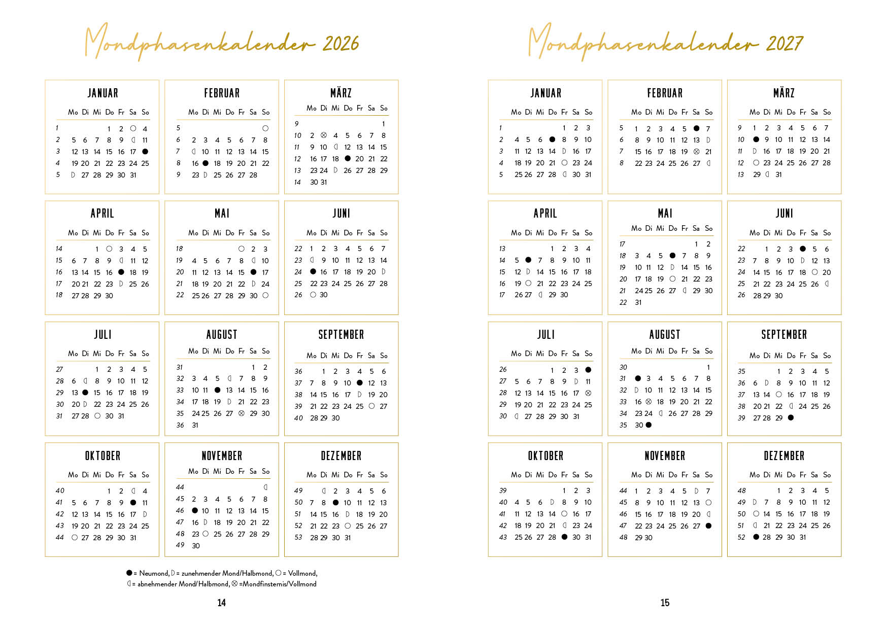 Mein Mondphasen-Journal