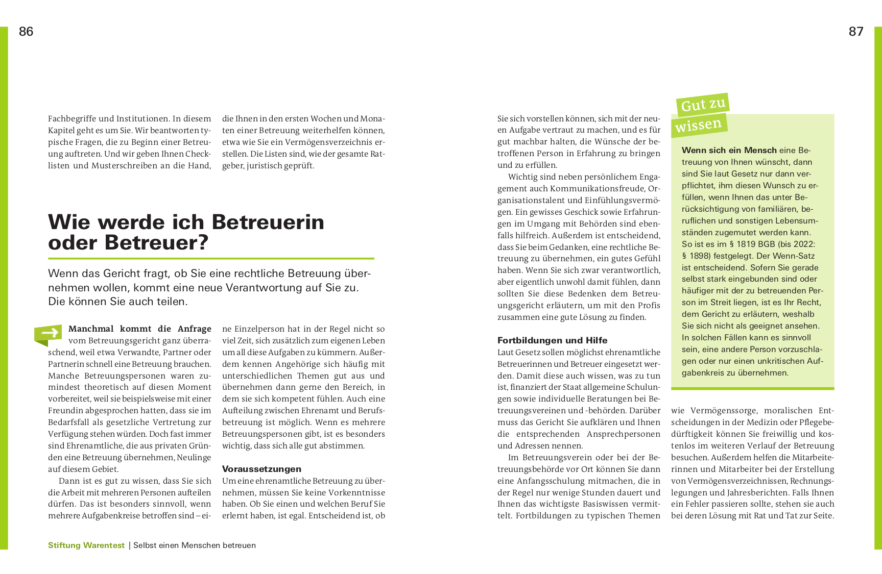 Gesetzliche Betreuung. Ein Ratgeber für Angehörige