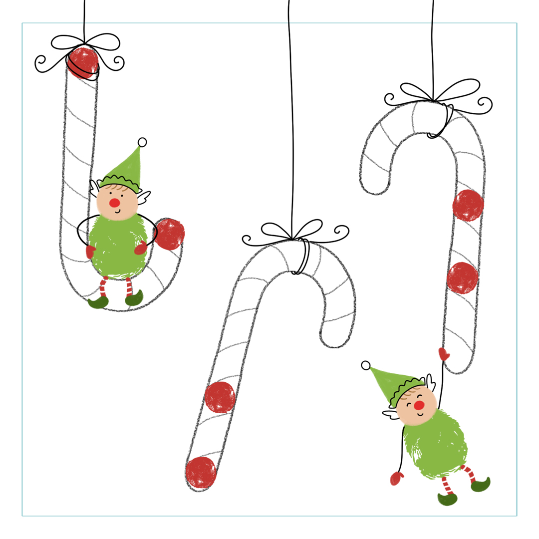 Fingerstempeln. Bastelblock Weihnachten