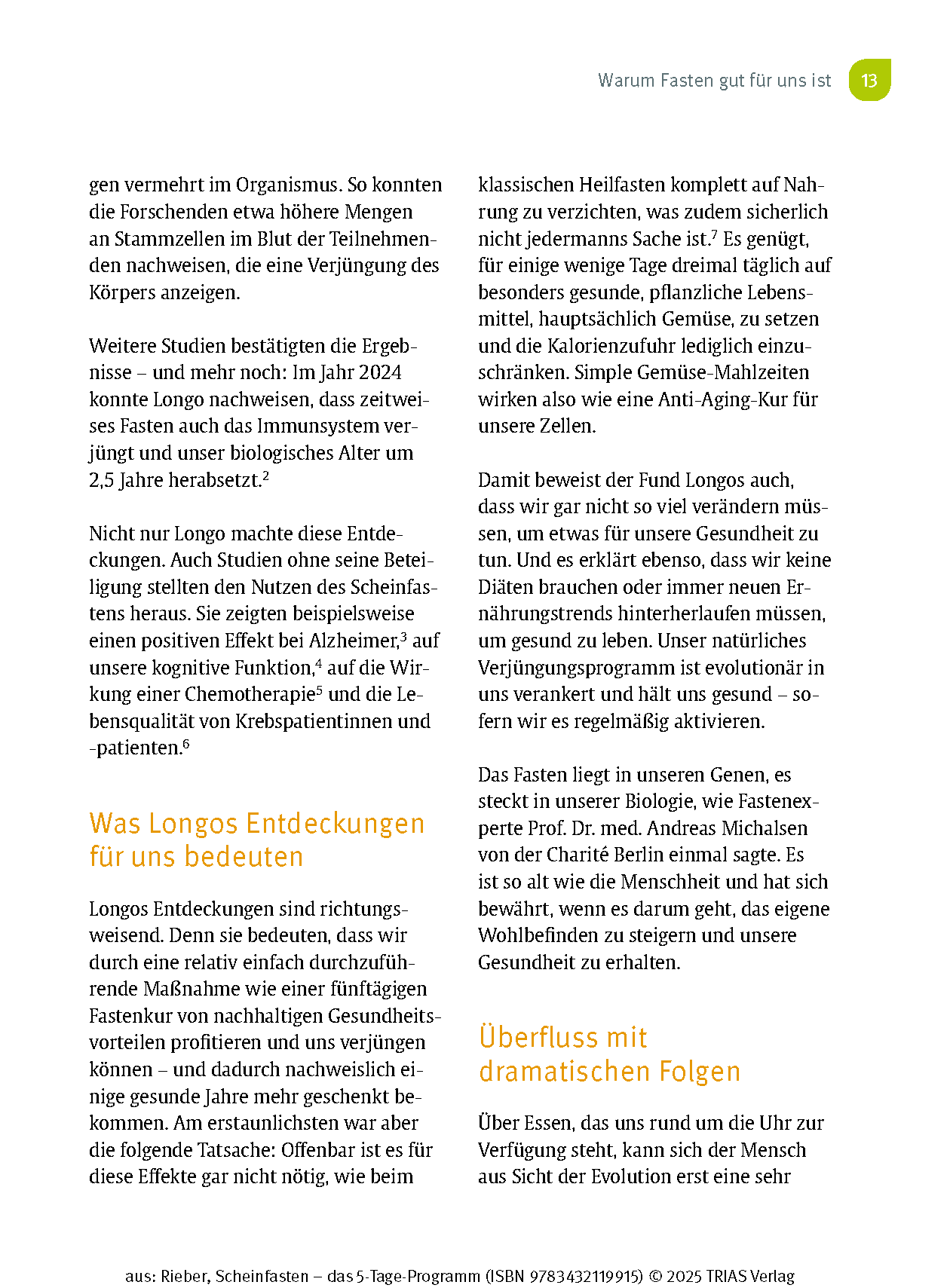 Scheinfasten - das 5-Tage-Programm