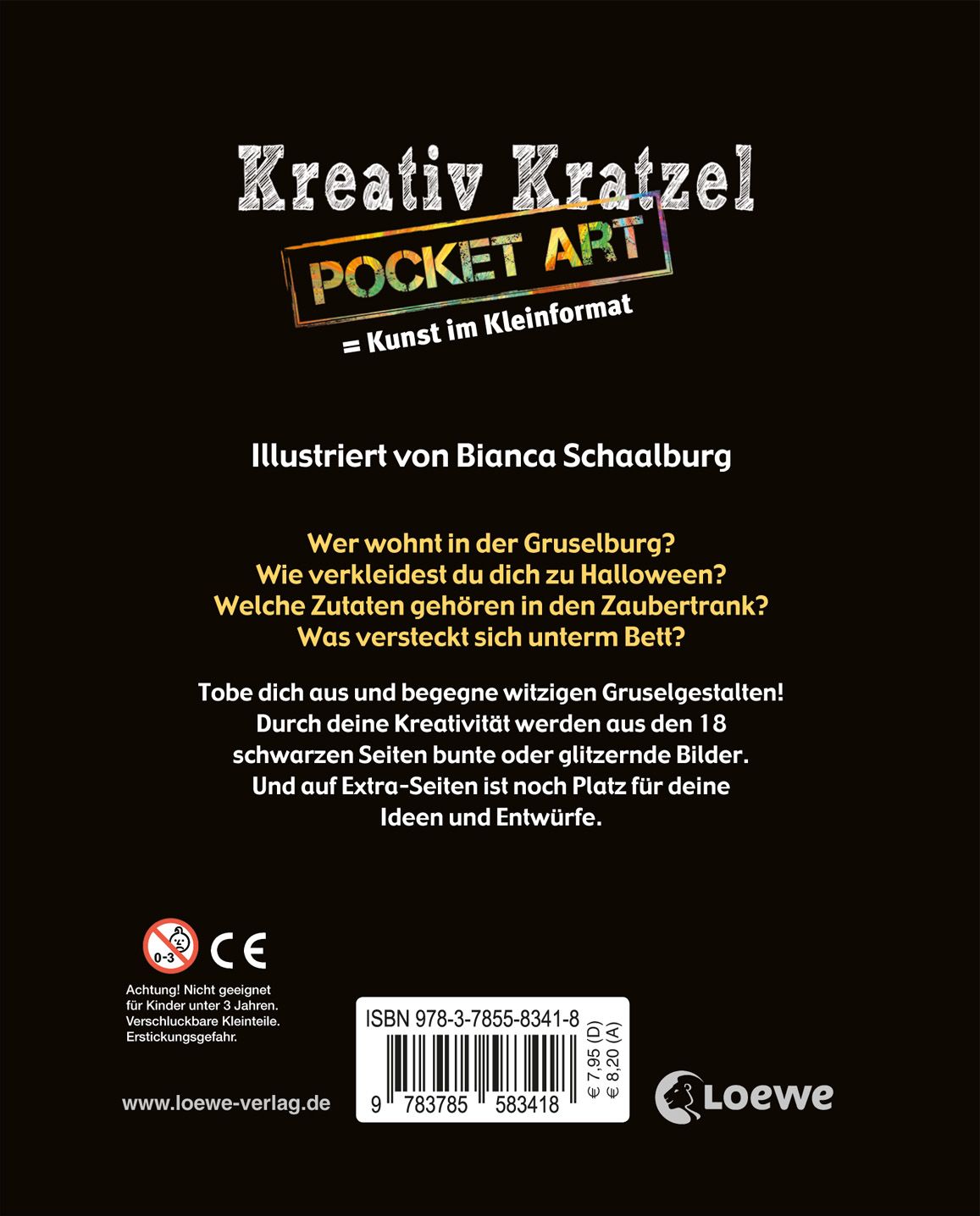 Kreativ-Kratzel Pocket Art: Gruselspaß