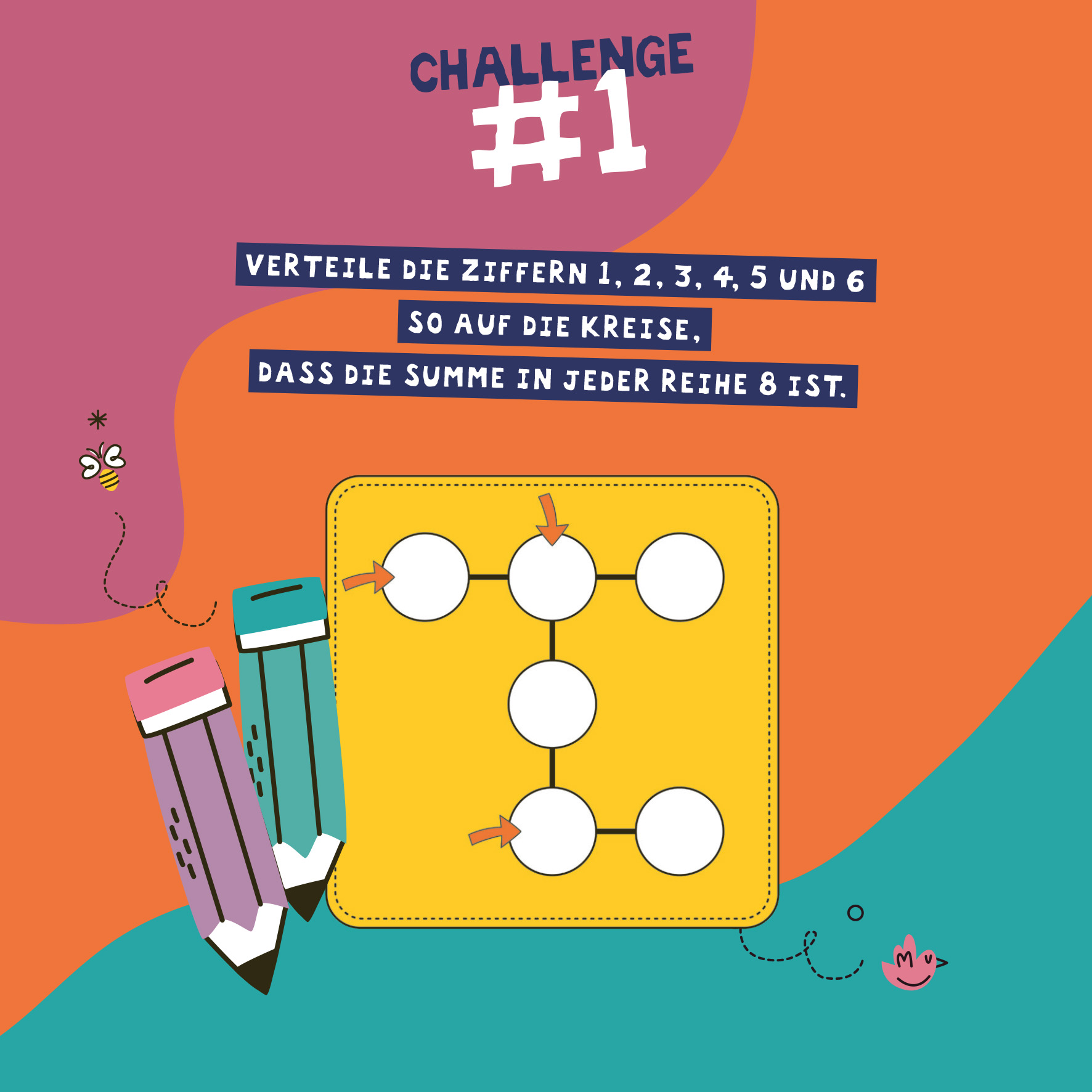 Höher, schneller, weiter! Der Challenge-Spieleblock mit 3 Würfeln