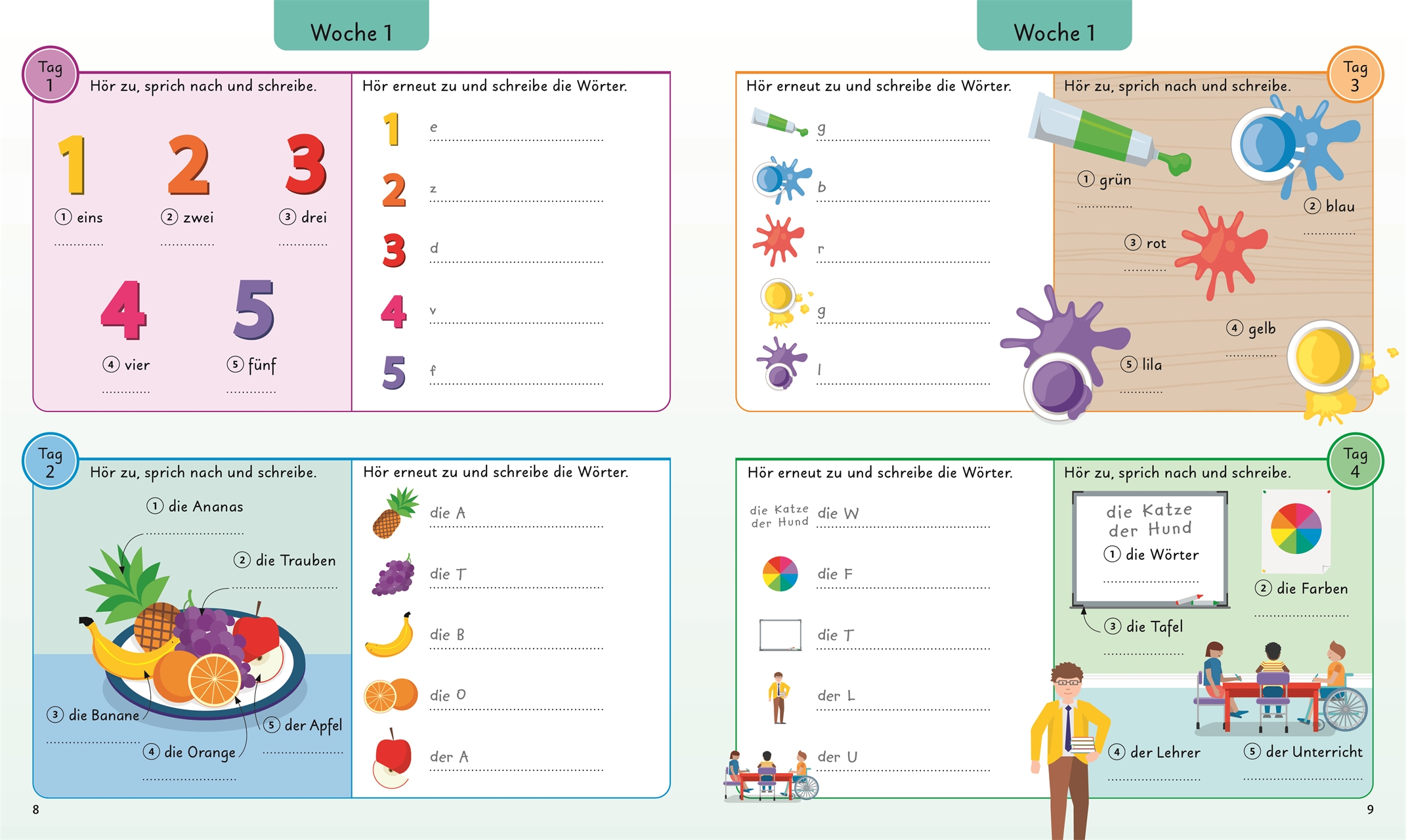 Deutsch für clevere Kids - 5 Wörter am Tag
