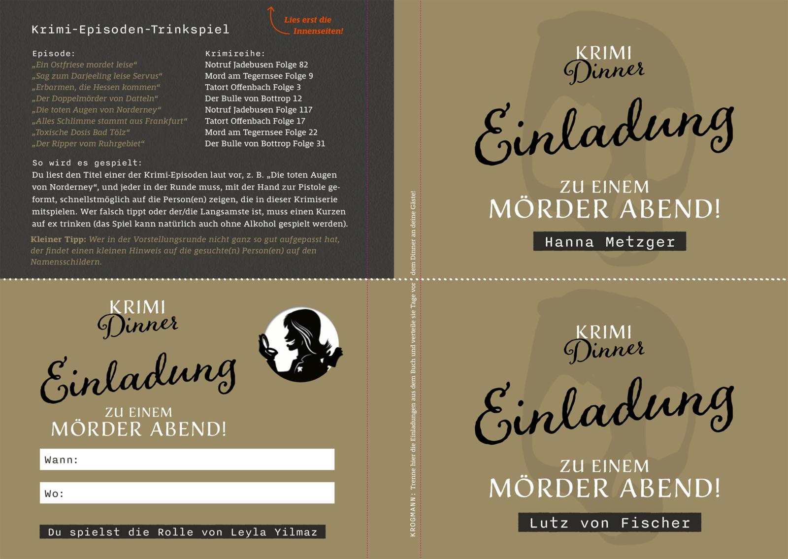 Interaktives Krimi-Dinner-Buch: Ein mörderisches Casting