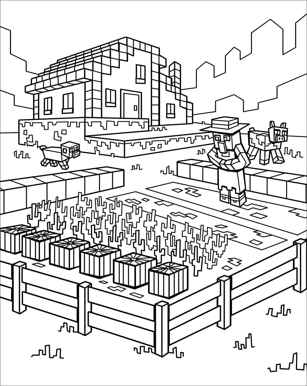 Malbuch für Minecrafter