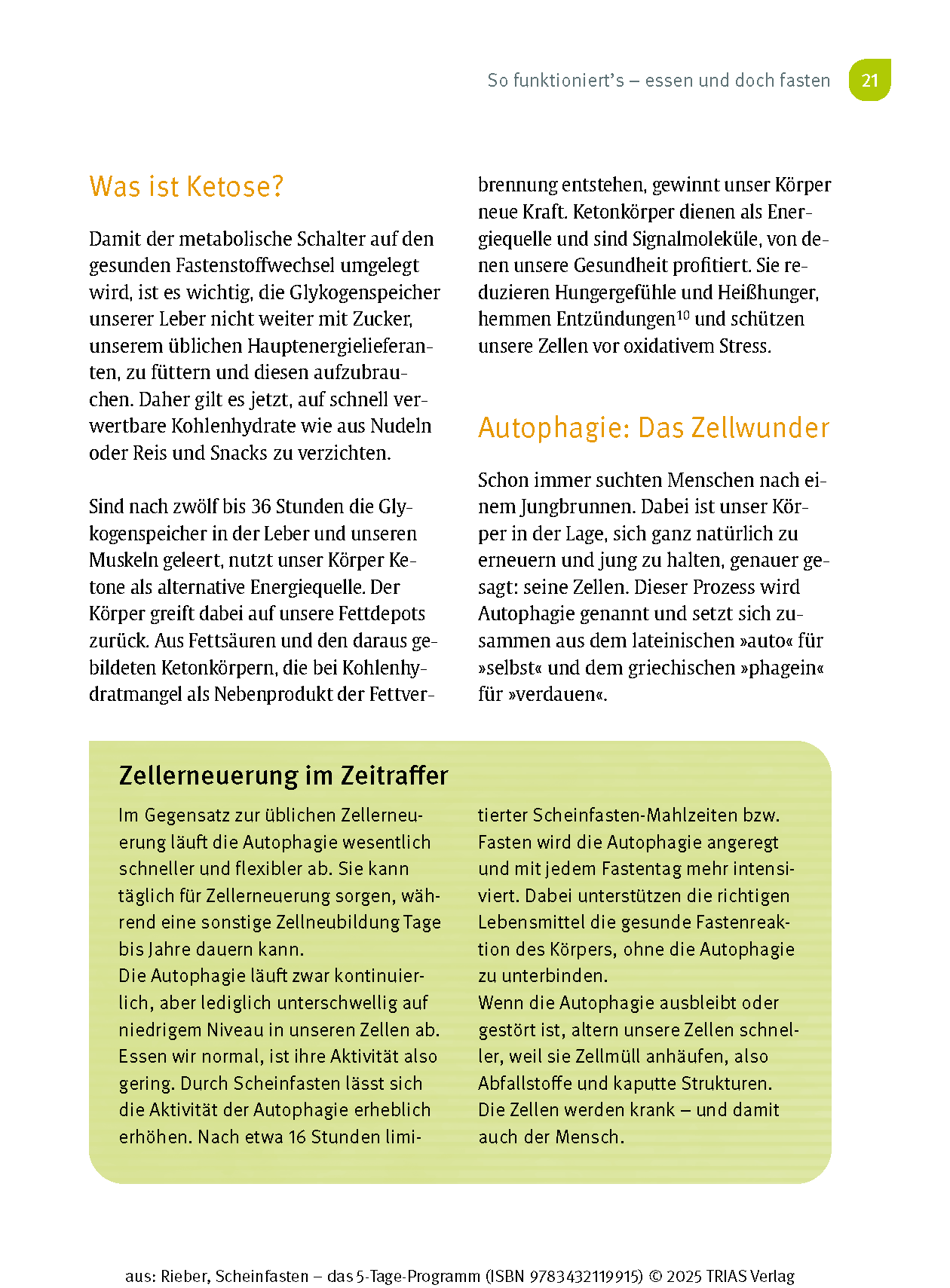 Scheinfasten - das 5-Tage-Programm