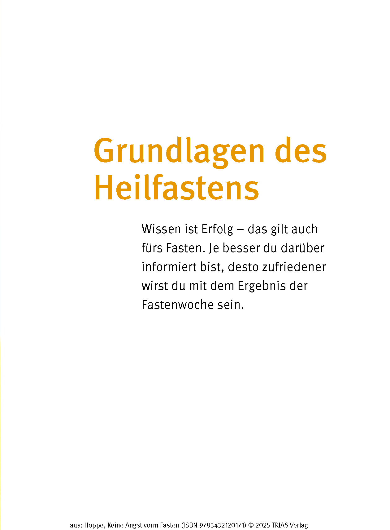 Keine Angst vorm Fasten