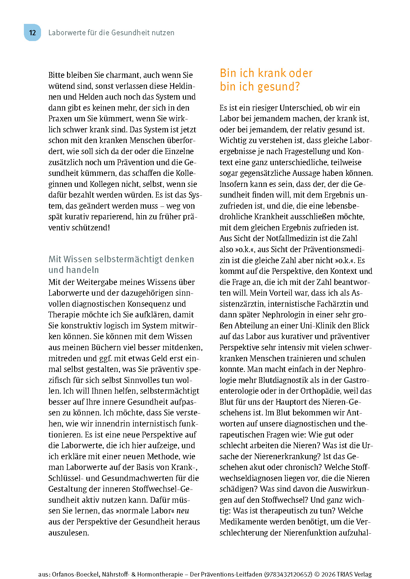 Nährstoff- & Hormontherapie - Der Präventions-Leitfaden