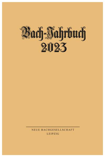 Bach-Jahrbuch 2023