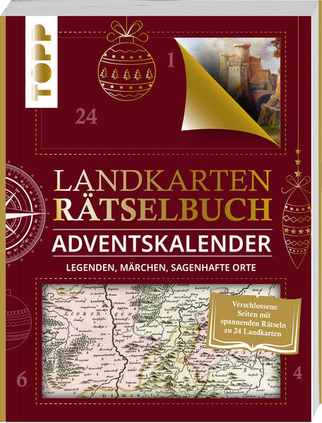 Landkarten Rätselbuch Adventskalender. Legenden, Märchen, sagenhafte Orte