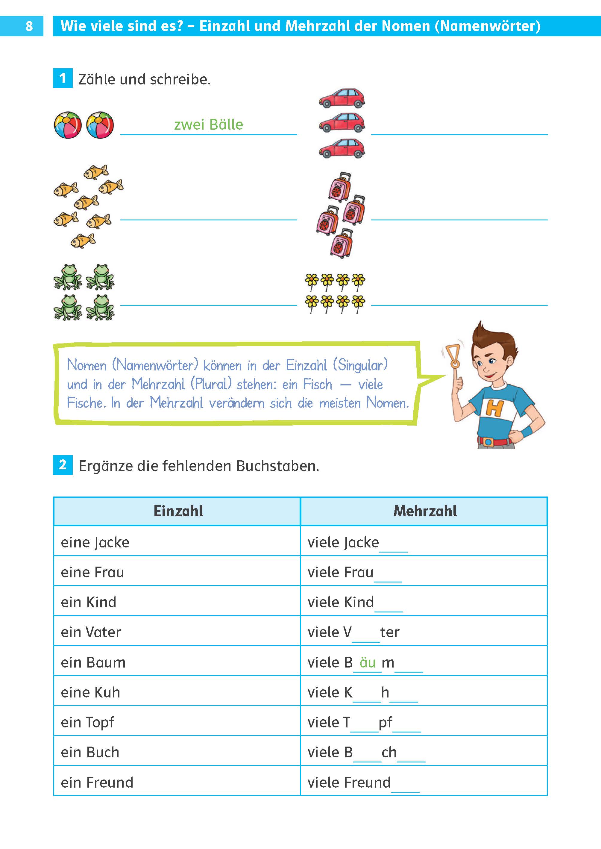 Klett Die Deutsch-Helden: Grammatik 2. Klasse