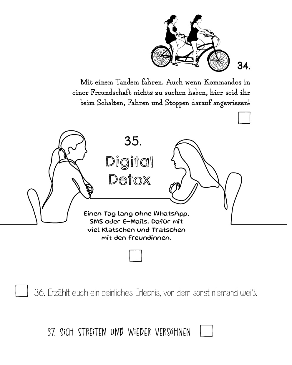 Die Bucket List für Freundinnen