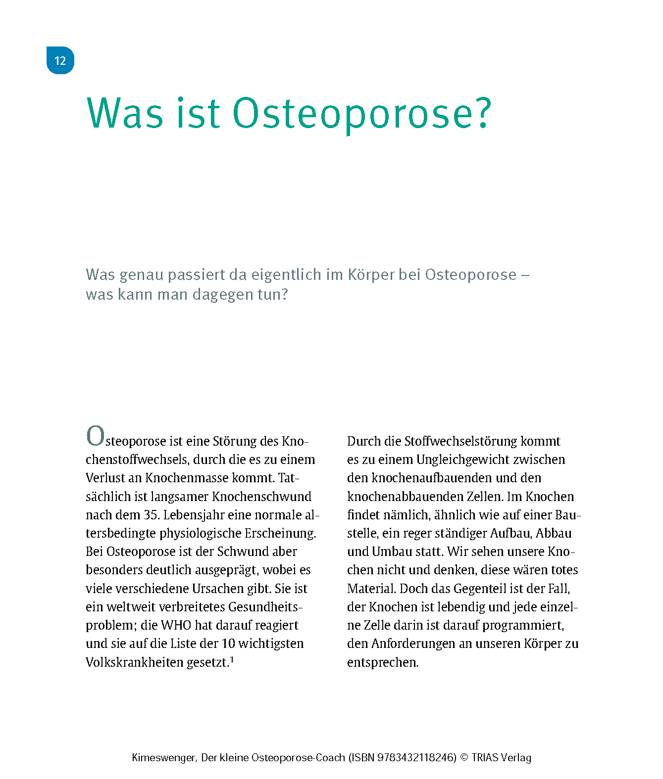 Der kleine Osteoporose-Coach