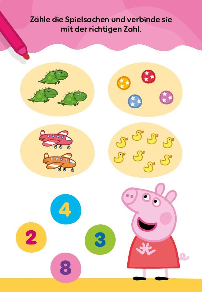 Peppa Pig Rätselkarten: Labyrinthe, Fehlersuche, Zählen u. v. m.