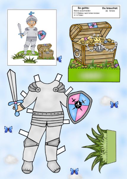 Das Ausschneide-Bastelbuch – Burgfräulein & Ritterschloss