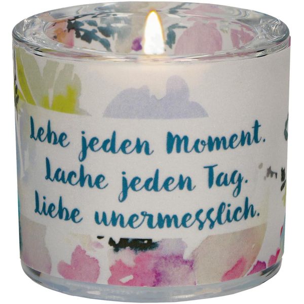 Windlicht LichtMomente "Lebe, liebe, lache"