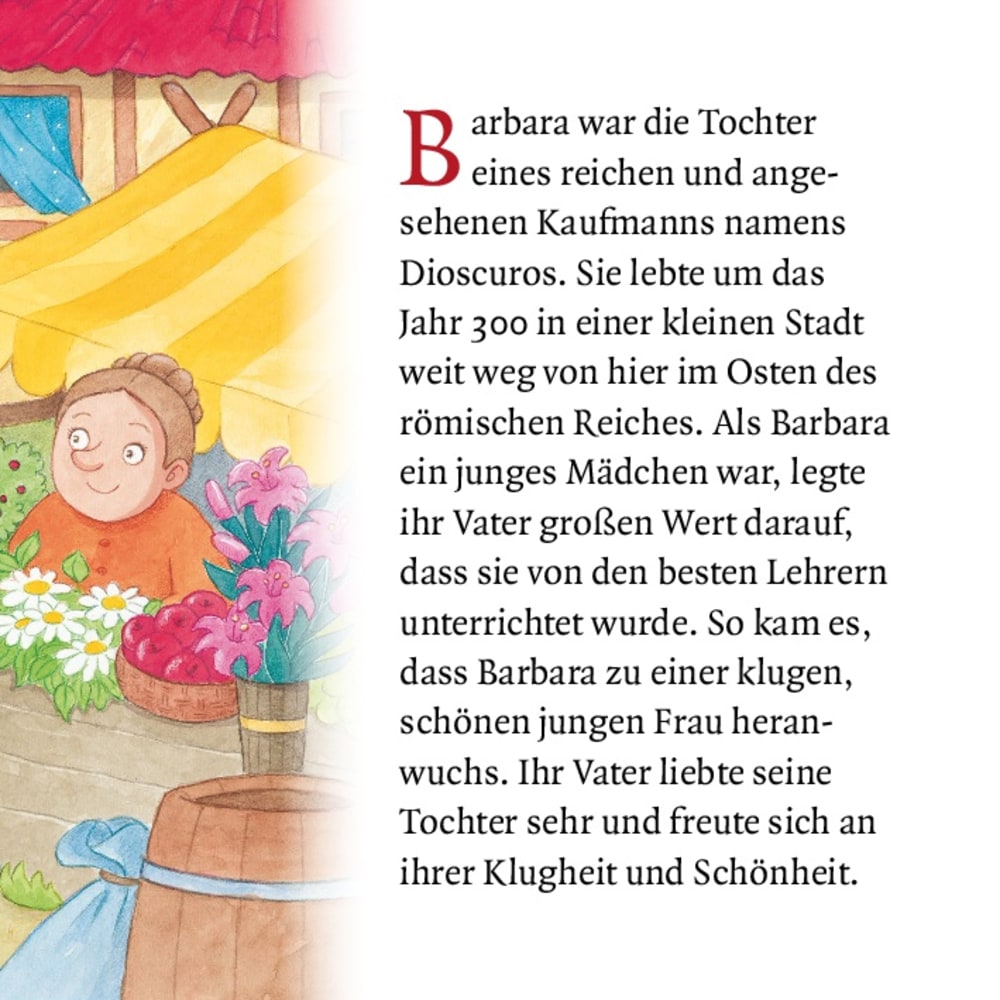 Die heilige Barbara und der Kirschblütenzweig. Mini-Bilderbuch.