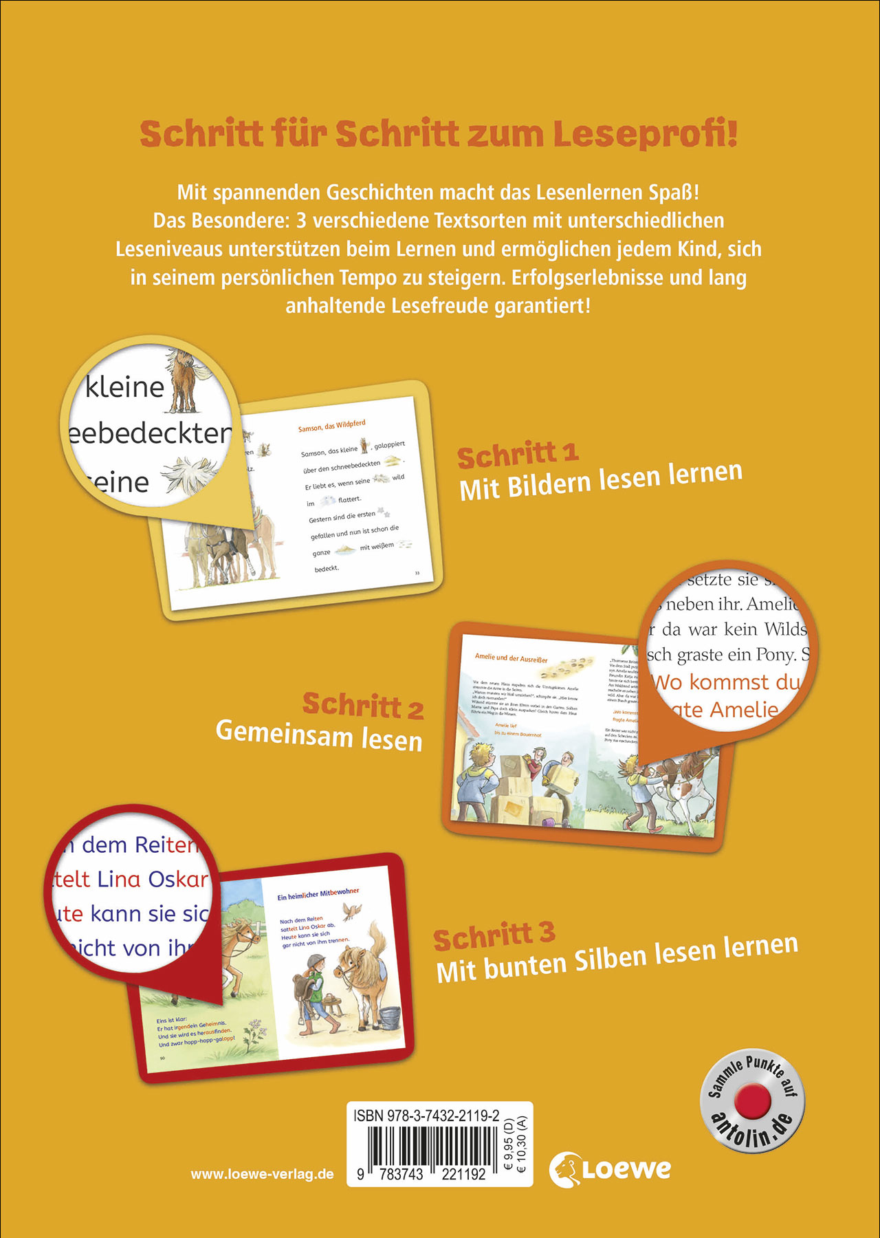 Lesenlernen in 3 Schritten - Die schönsten Pferdegeschichten