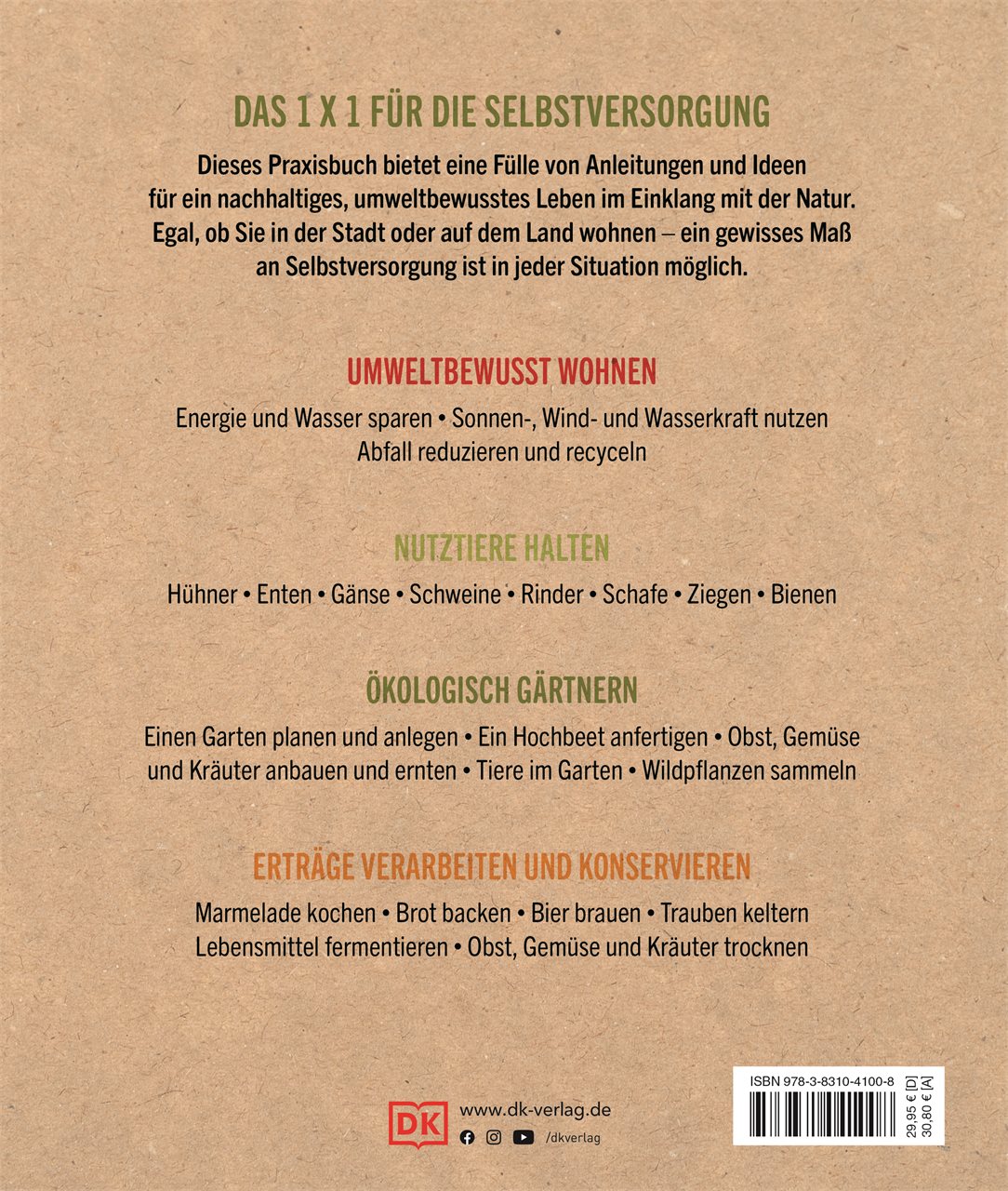 Das große Buch der Selbstversorgung