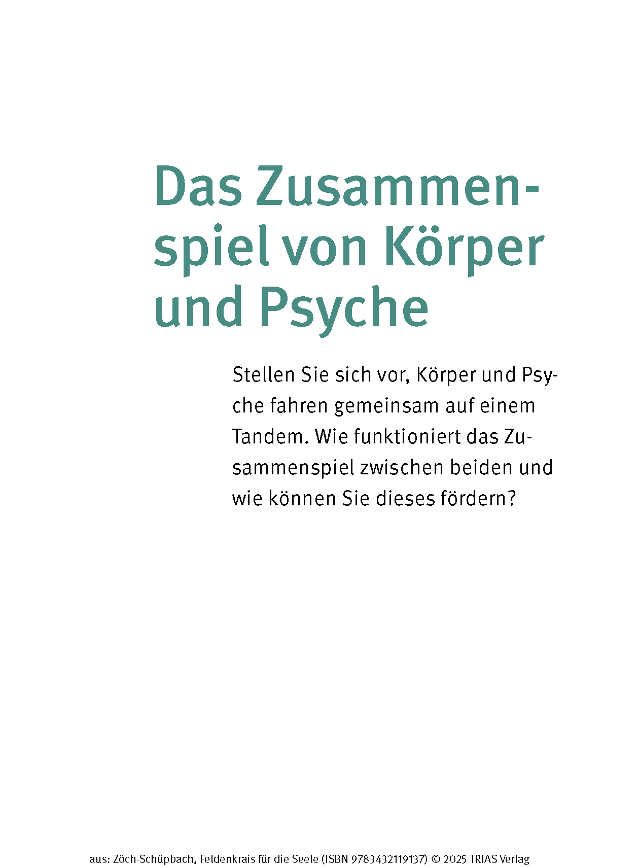 Feldenkrais für die Seele