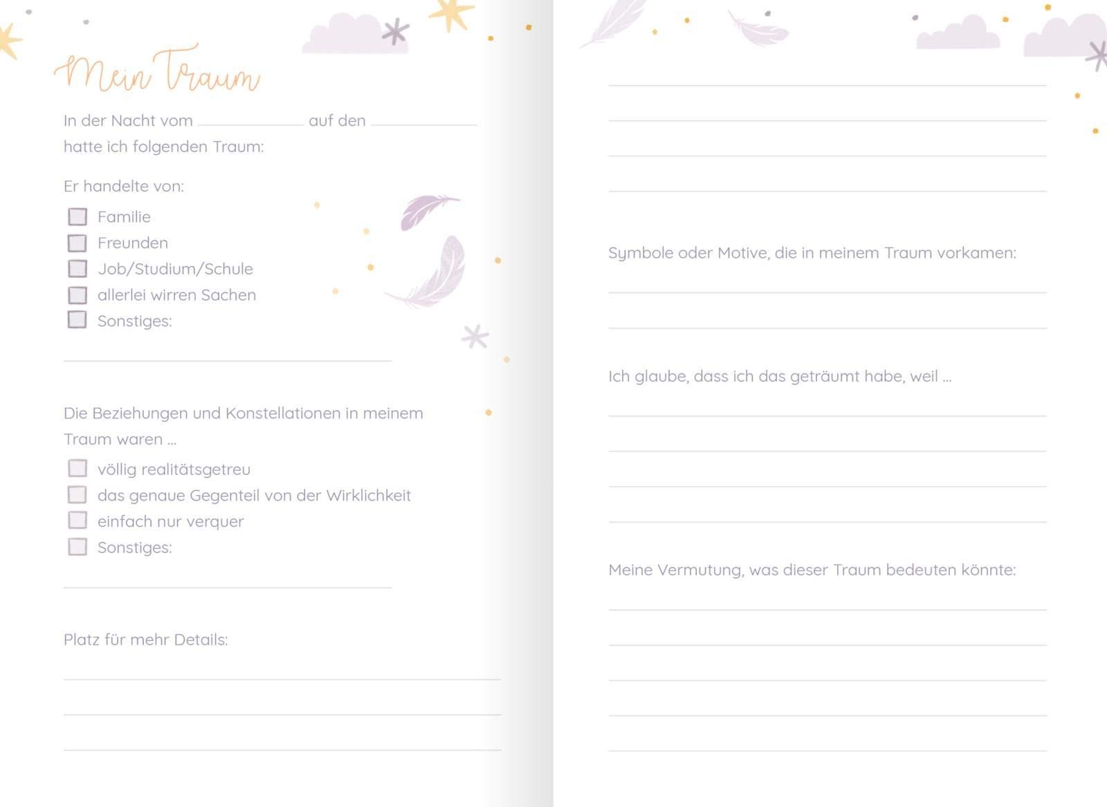 myNOTES Einfach drüber nachträumen - Ein Traumtagebuch für Tagträumer und Nachteulen
