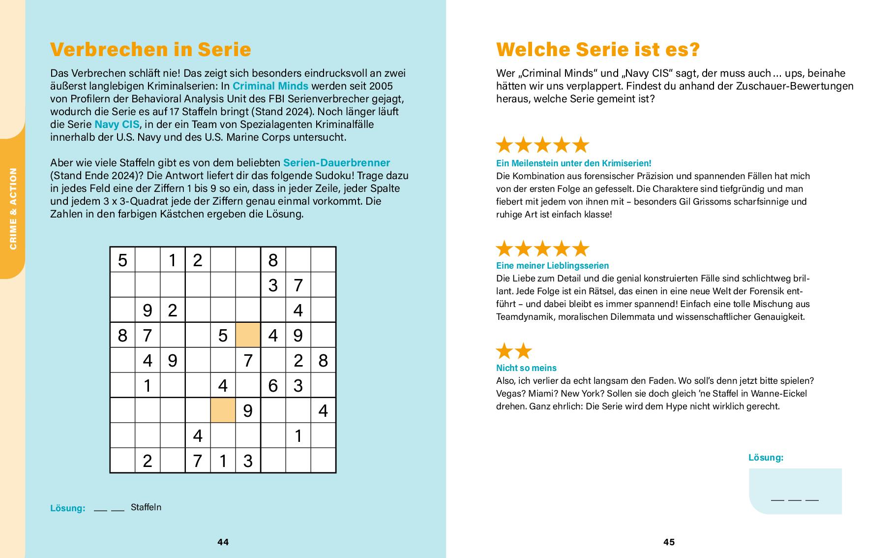 TV- und Streaming-Serien I Wissen in Rätseln