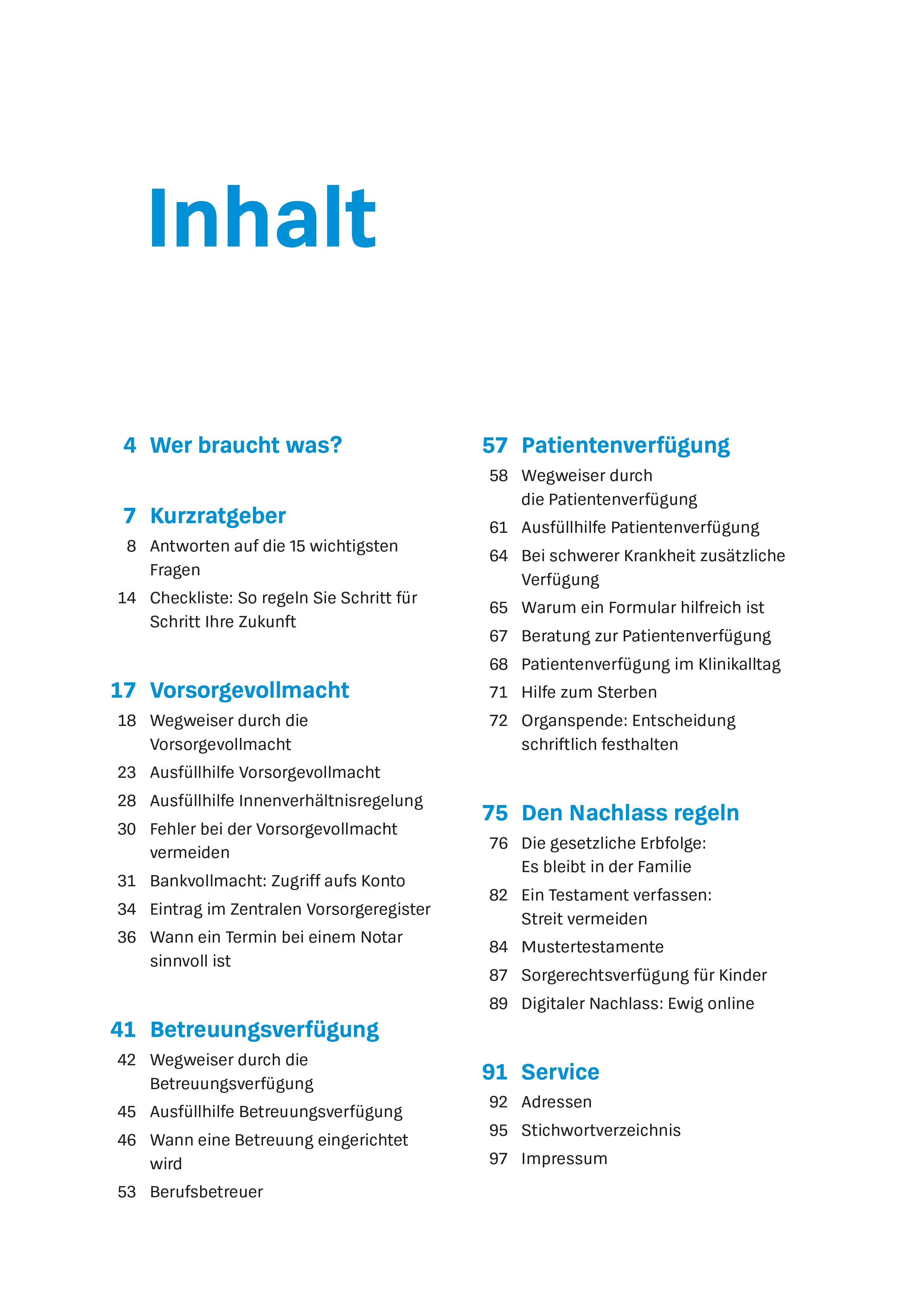 Das Vorsorge-Set