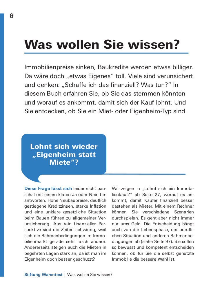 Mieten oder kaufen?