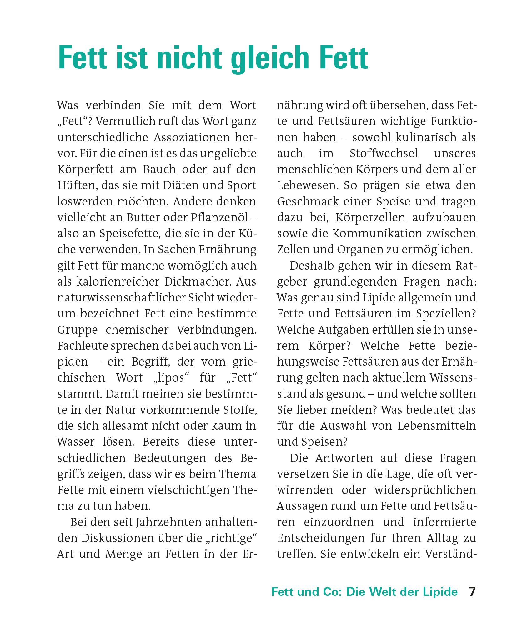 Fette und Fettsäuren