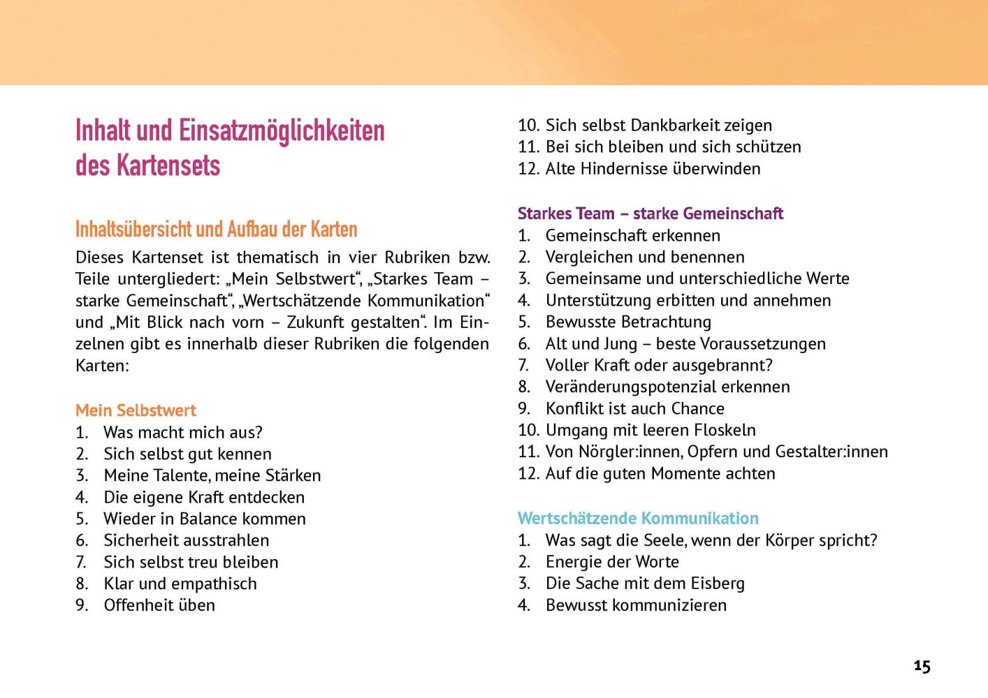 Mehr Wertschätzung im Kita-Team!
