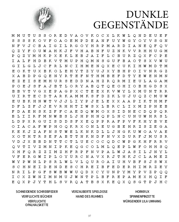 Magische Wortsuchrätsel für Harry Potter Fans