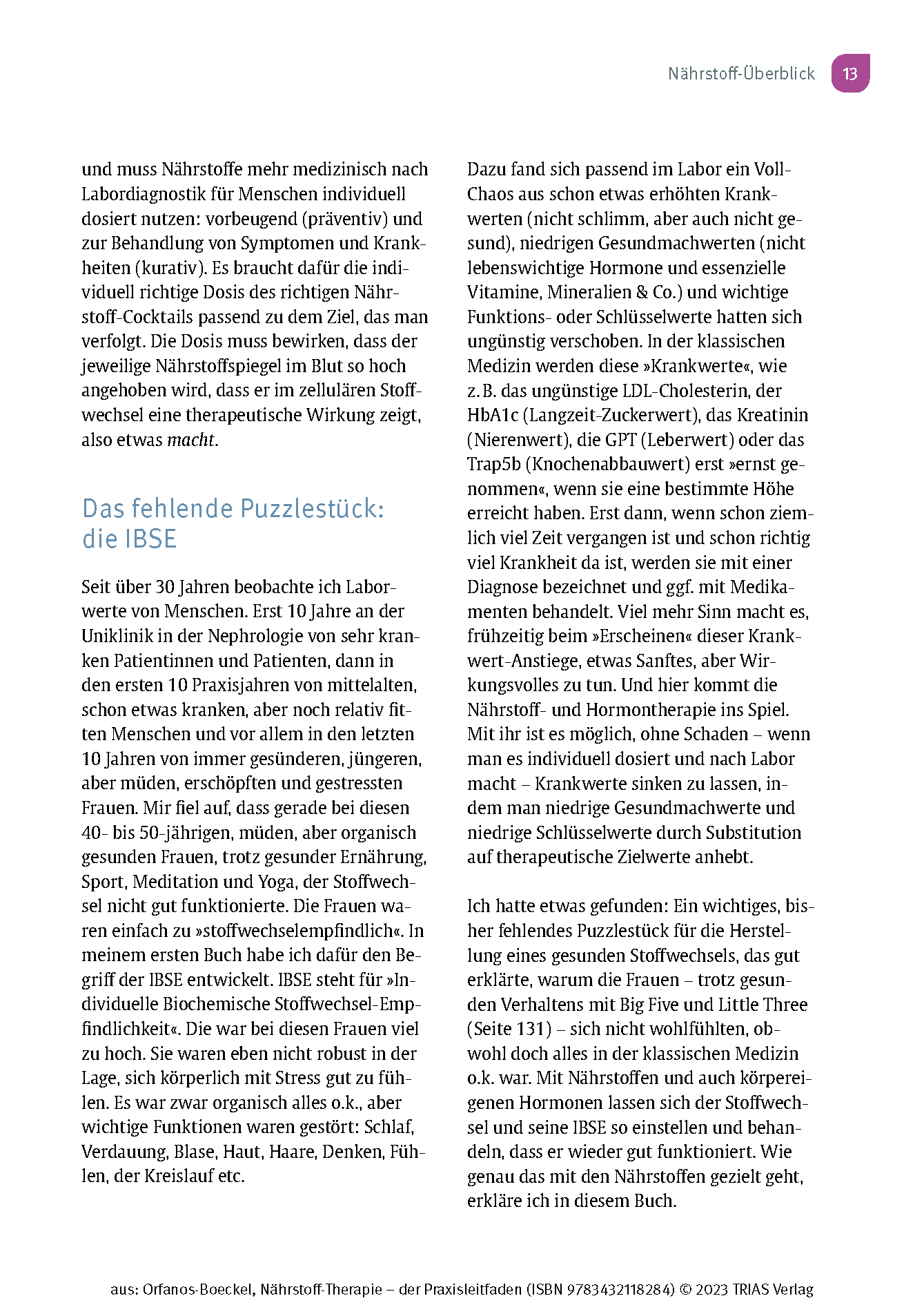 Nährstoff-Therapie - Der Praxisleitfaden