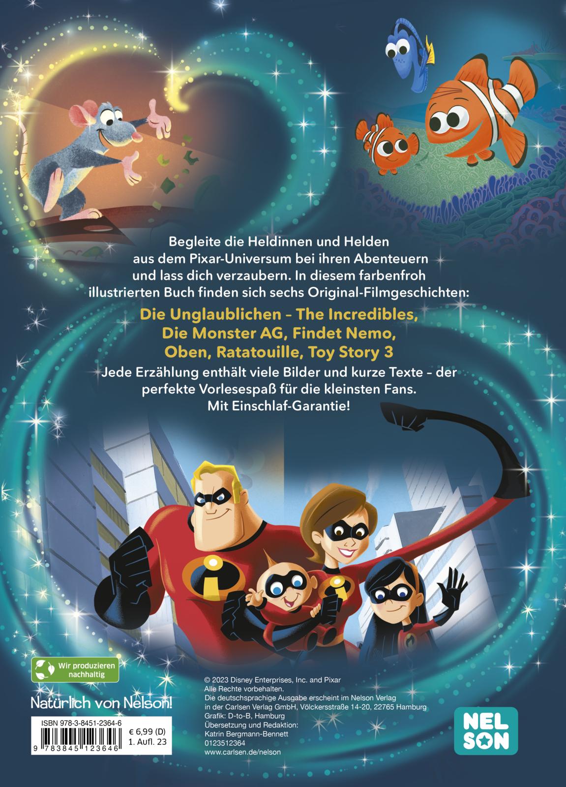 Disney Vorlesebuch: Pixar: Meine ersten Gutenachtgeschichten