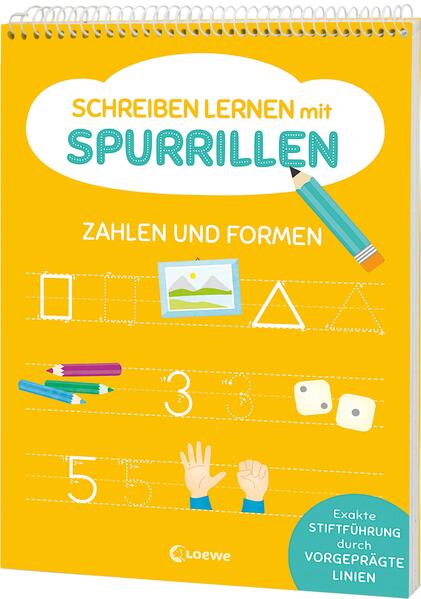 Schreiben lernen mit Spurrillen - Zahlen und Formen