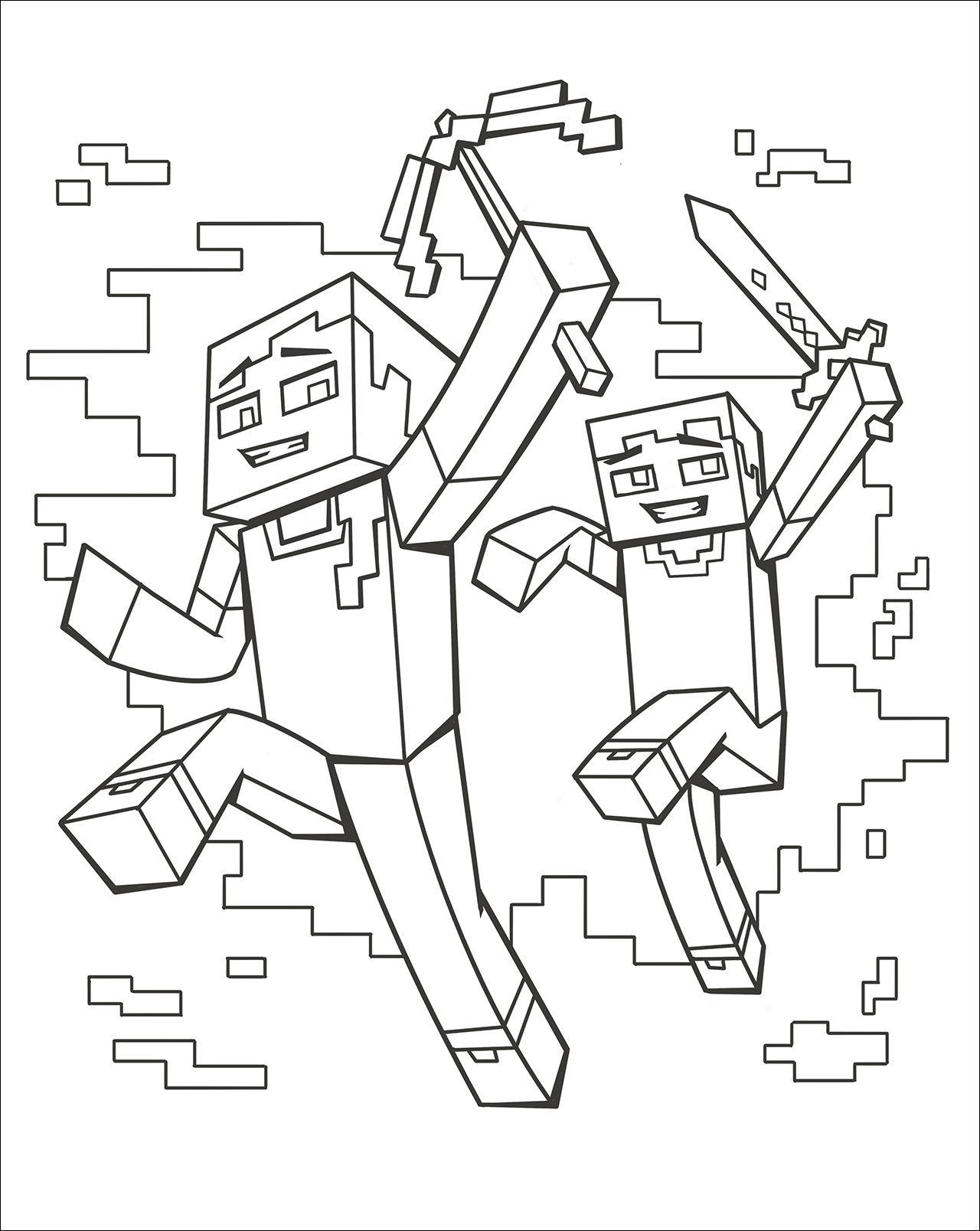 Malbuch für Minecrafter