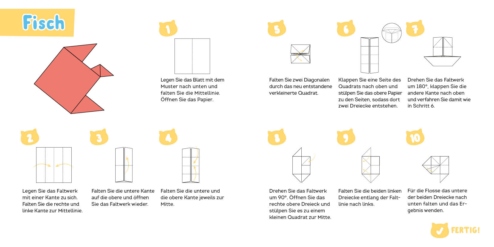 333 Origami – Kawaii Kitten – Niedliche Papiere falten für Katzen-Fans