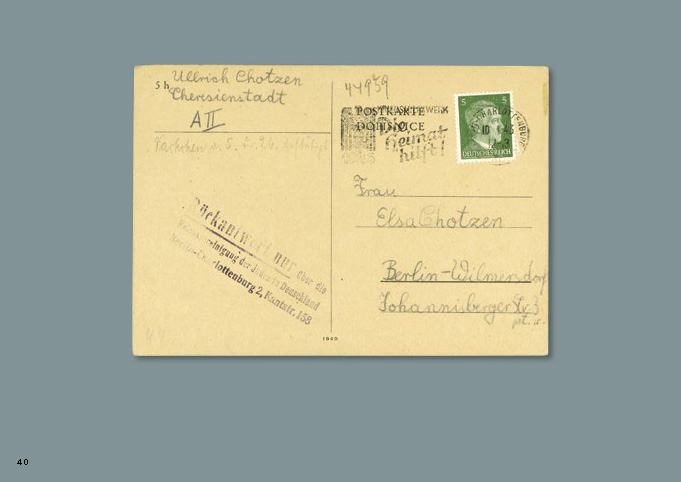 „Liebe Mutti!“ Postkarten aus Theresienstadt 1943–1944 mit künstlerischen Arbeiten von Inbar Chotzen