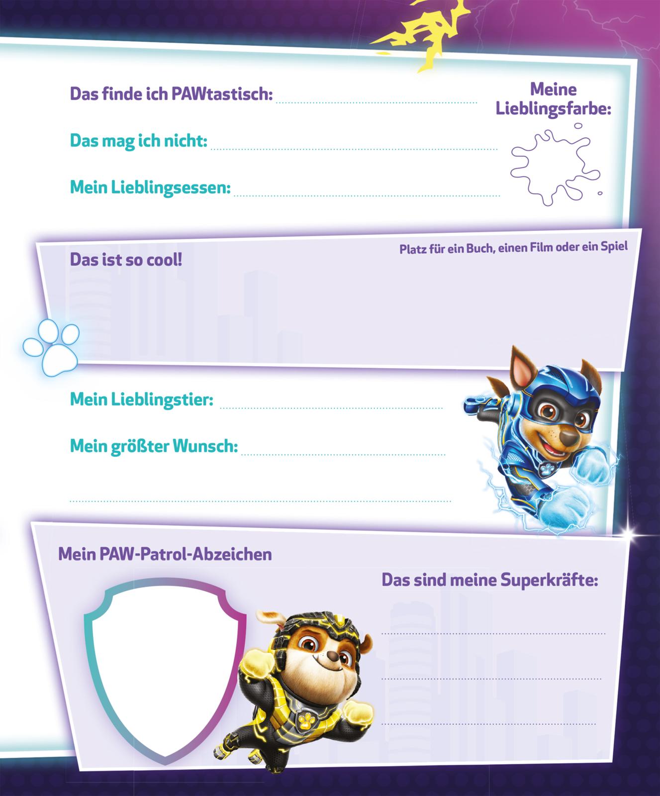 PAW Patrol Mitmachbuch: Der Mighty Kinofilm: Mein Freundebuch