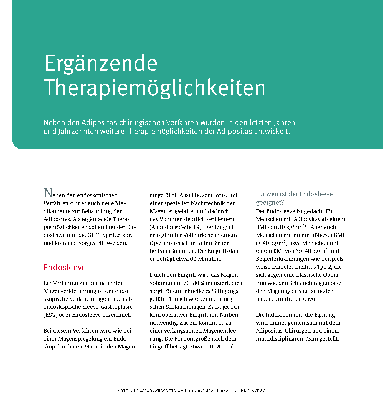 Gut essen Adipositas-OP