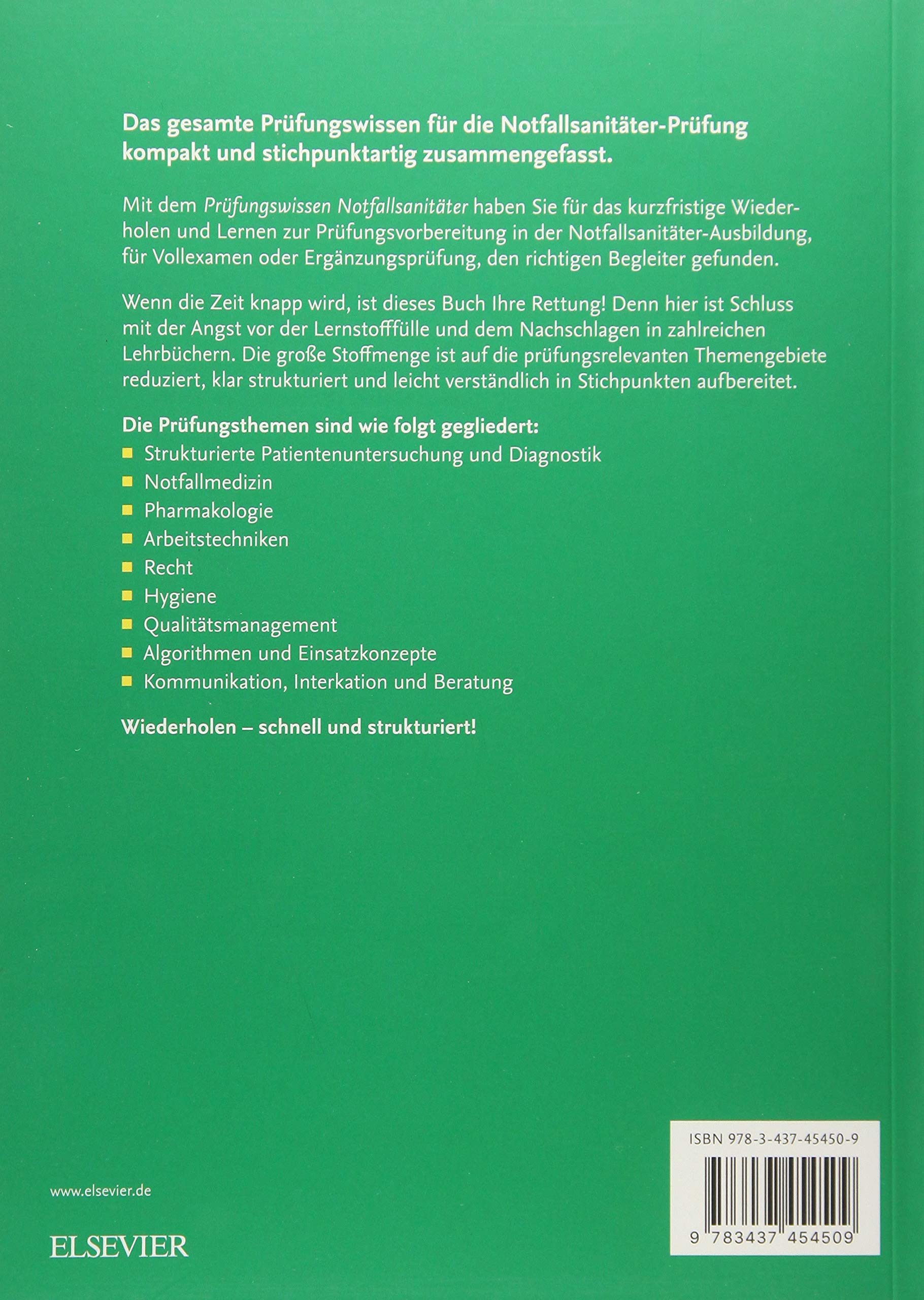 Prüfungswissen Notfallsanitäter