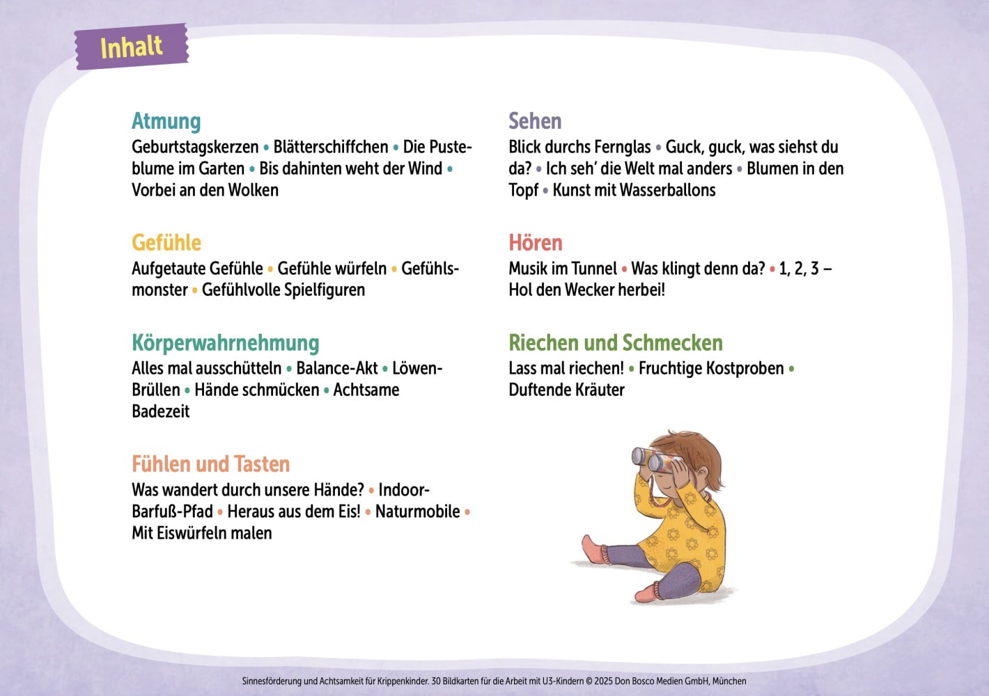 Sinnesförderung und Achtsamkeit für Krippenkinder