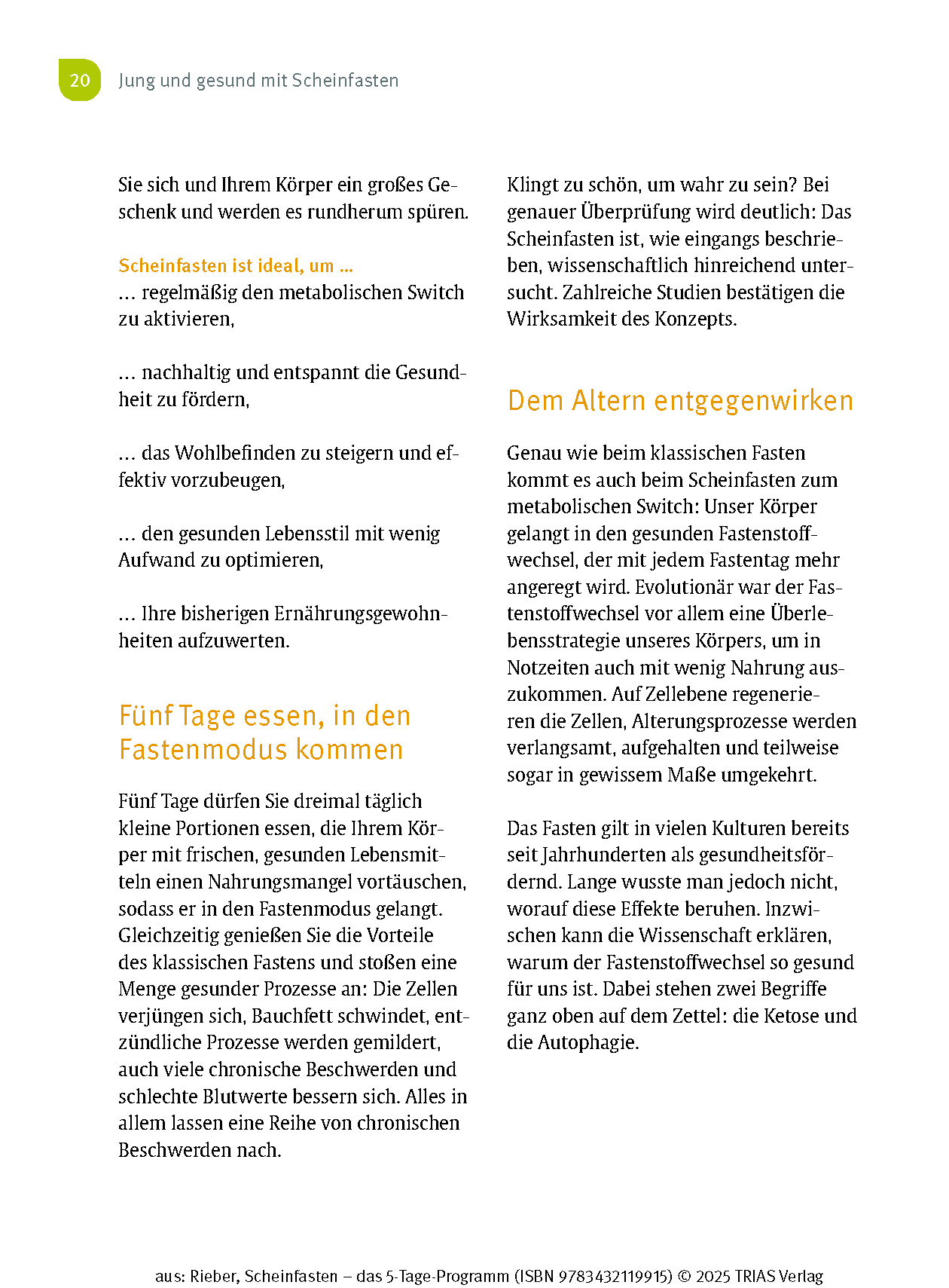 Scheinfasten - das 5-Tage-Programm