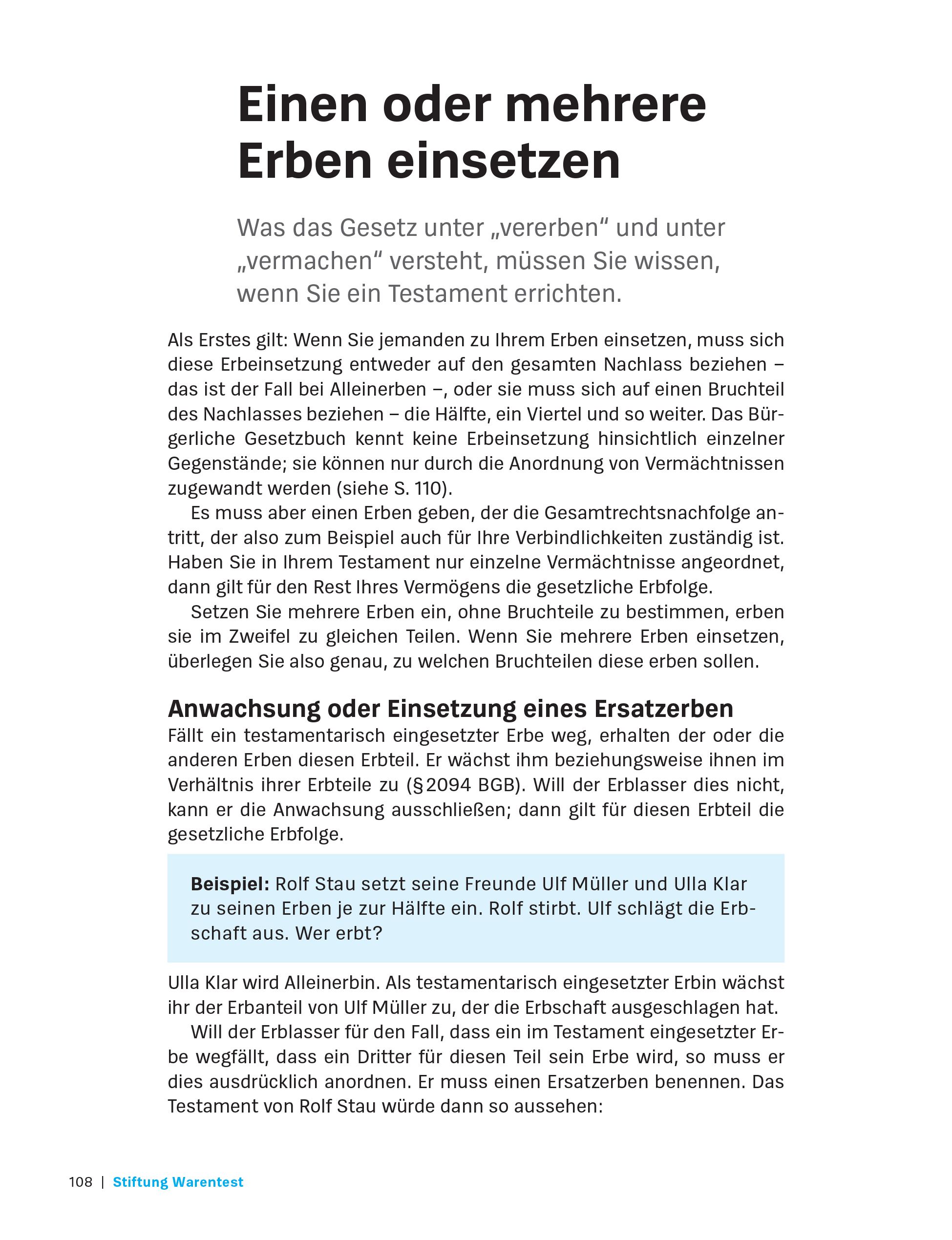 Vererben und Erben